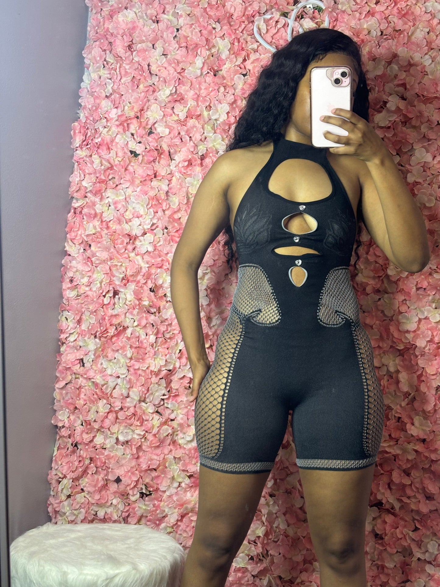 Black Bad Girl Poster Romper