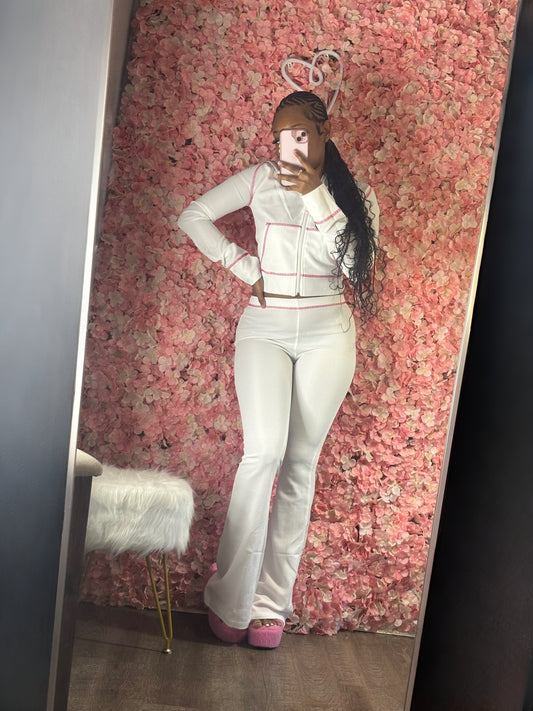 Pink Waffle Knit Set