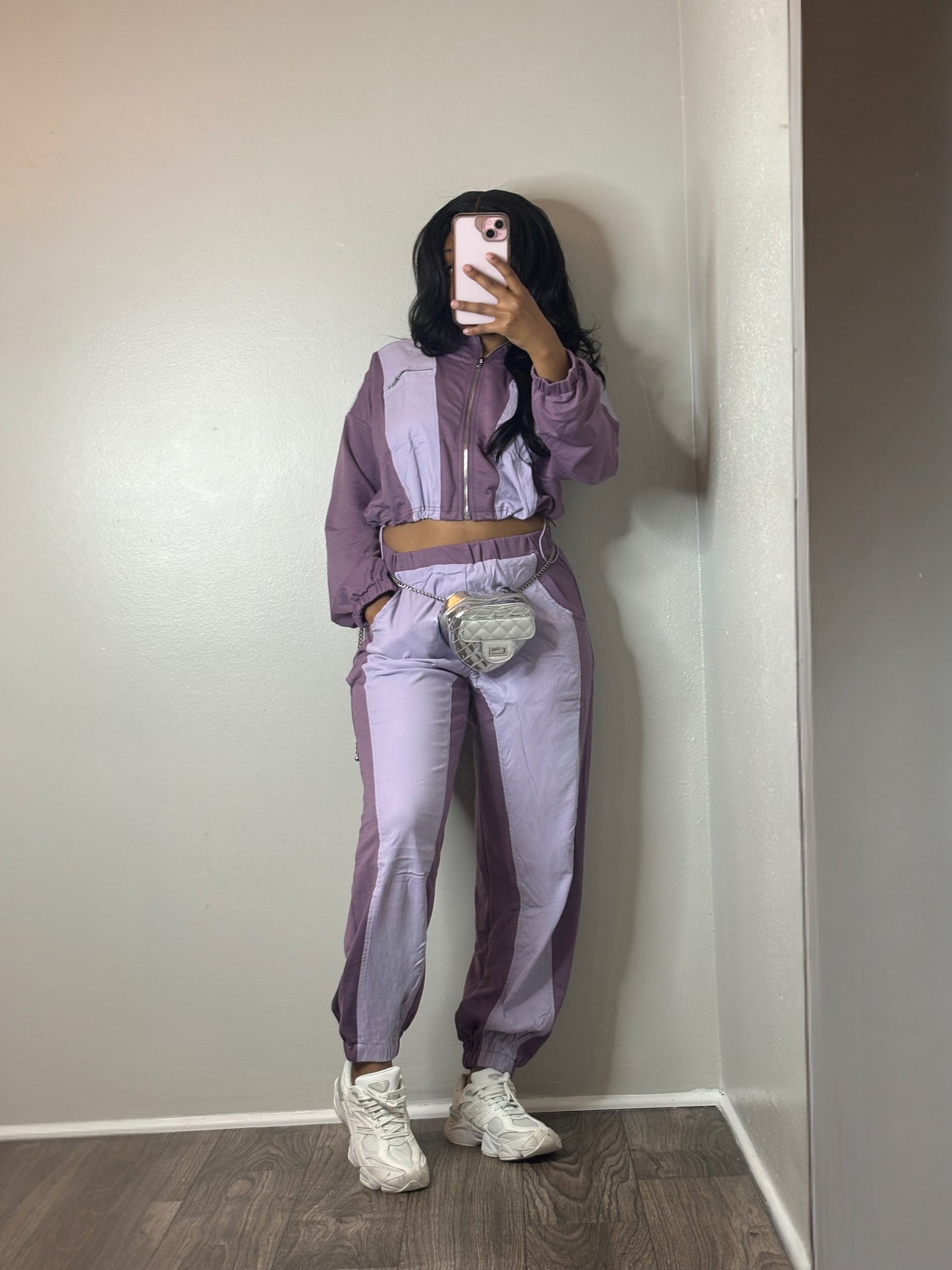 Purple Windbreaker Set